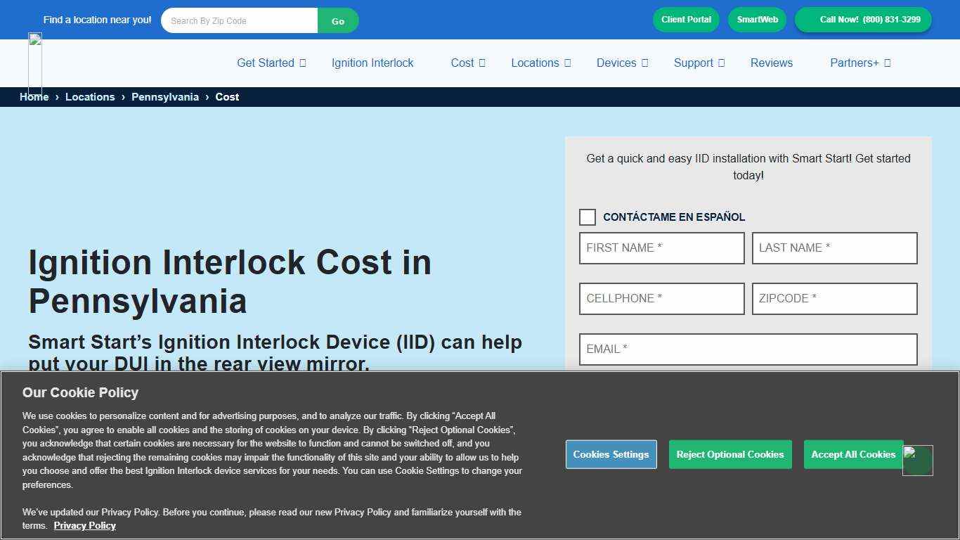 Pennsylvania Ignition Interlock Device Cost Smart Start